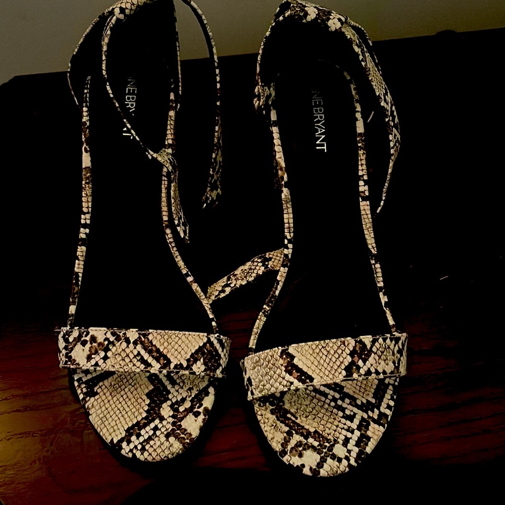 Snakeskin heels  12w for women with wide feet